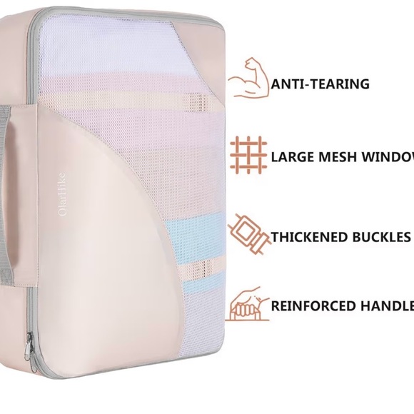 8 Set Packing Cubes, Anti-Tearing Suitcase Organizer for Luggage ~ New - Picture 4 of 5